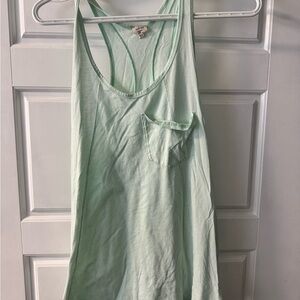 Mint Green Tank Top with Pocket
